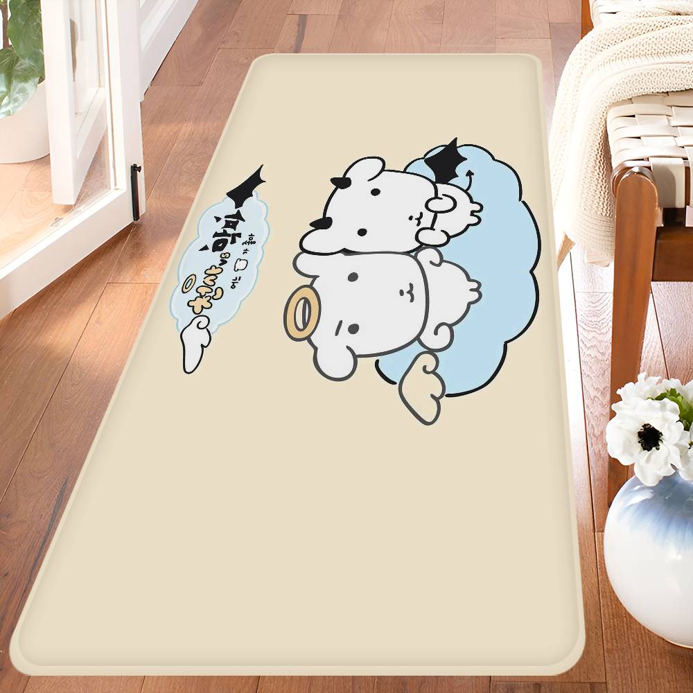 Cute GANADI Entrance Door Mat Washable Non-Slip Living Room Sofa Chairs Area Mat Kitchen Welcome Doormat