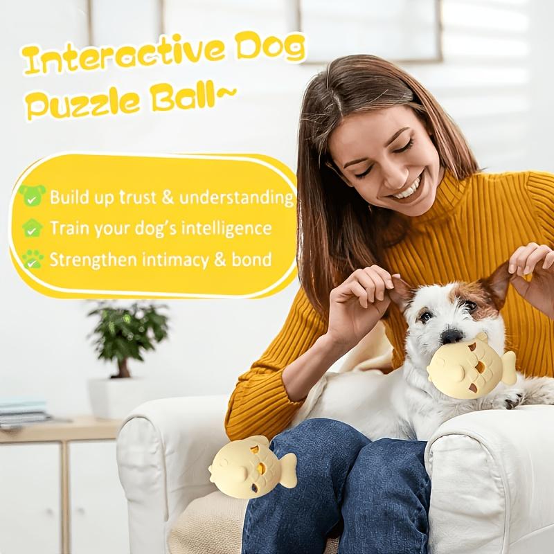 Pet Puzzle Feeder Toy for Dogs & Cats, Interactive Slow Feeder Leakage Toy, Mental Stimulation Chew Toy, Pet Interactive Gadget