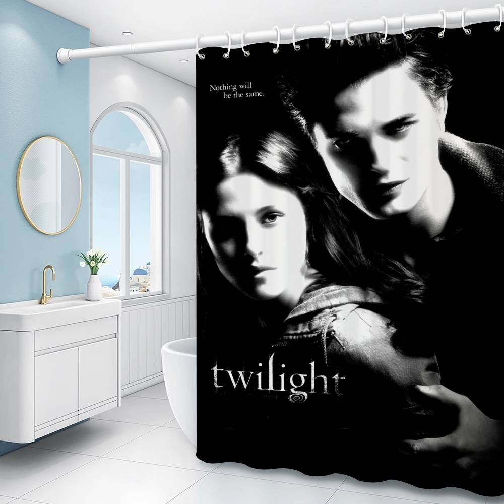 Classic Movie Twiligh Funny And Creative Beach Shower Curtain Waterproof Polyester Bath Curtains For Bathroom Decorate With Hook
