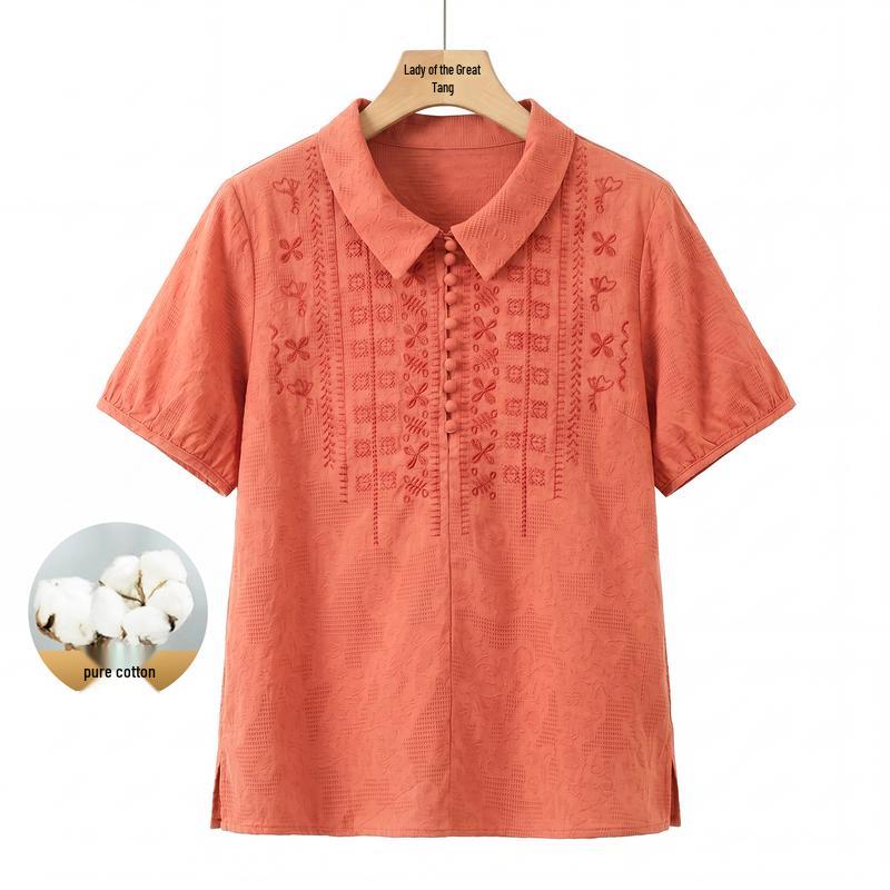 Datang Furen Women s Embroidered Cotton Shirt XL