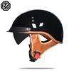 Motorcycle helmet retro German half helmet jet 2/1 helmet with built-in transparent lens DOT approved