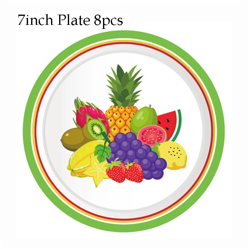 Hawaii fructe model temă petrecere veselă de unică folosință farfurii de hârtie pahare șervețele copii ziua de naștere decorare nuntă petrecere consumabile