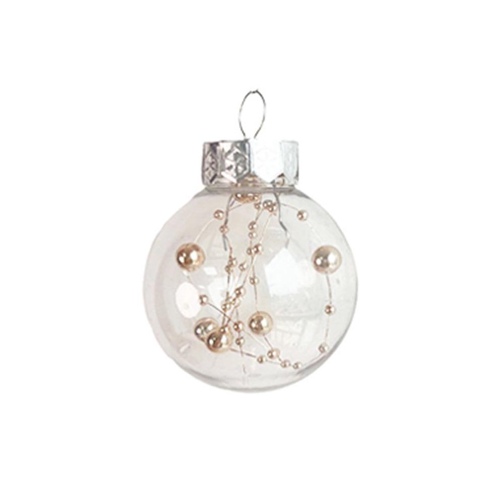 6cm/8cm Clear Christmas Balls Pendant Round Xmas Tree Pendants  Holiday Party Decorations