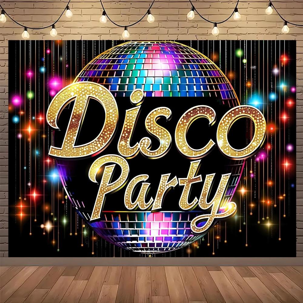 20. Jahrhundert Retro Discokugel Konzert Banner Hintergrund Club Neon Ball Bühne Geburtstagsparty Aufnahme Dekoration Requisiten Kulisse