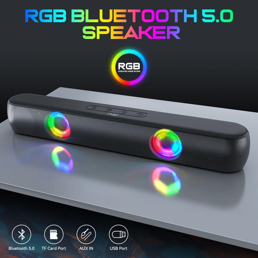 T-WOLF B320 Bluetooth Desktop Speaker with Heavy Bass & RGB Lights