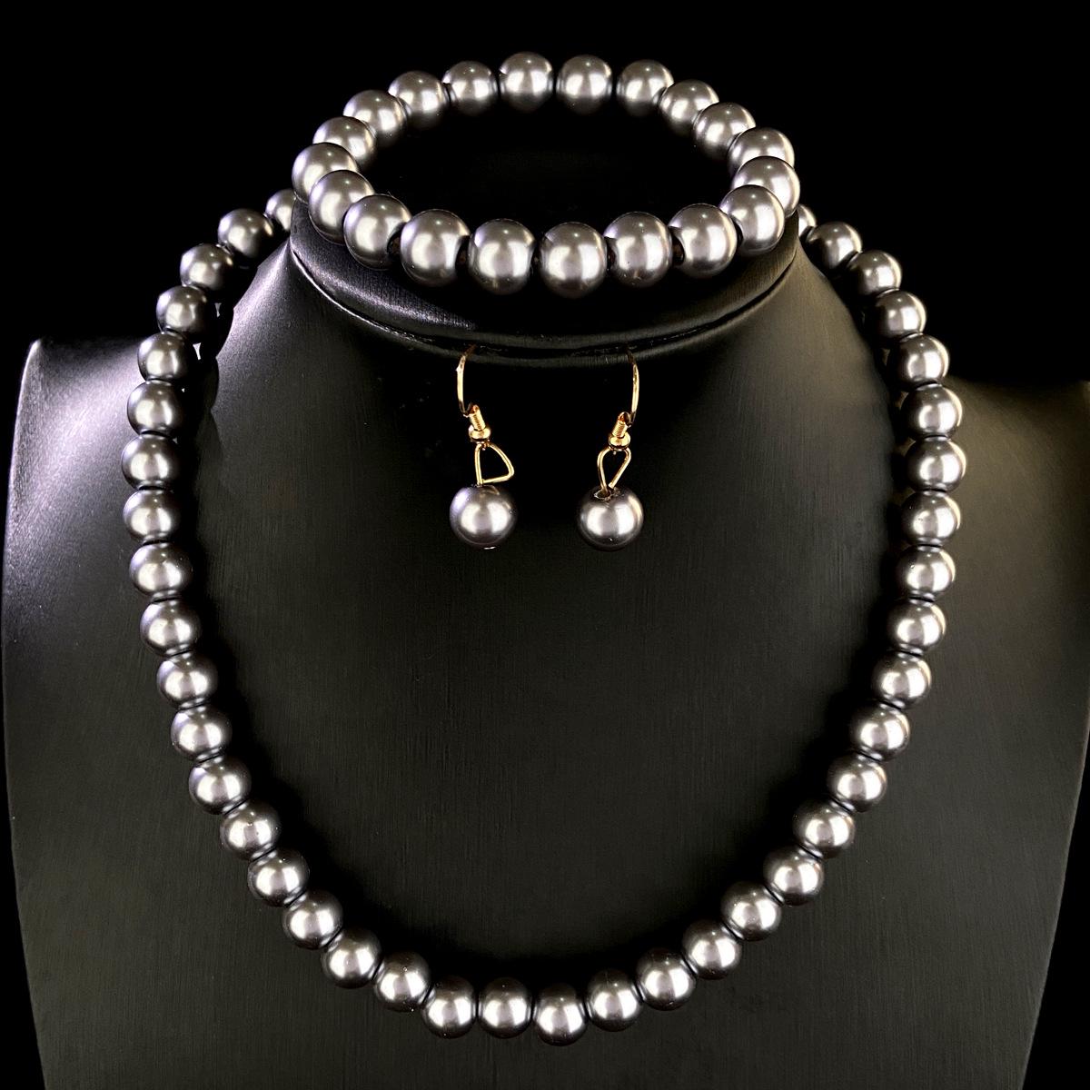 

Высококлассный набор свадебных украшений из хрустального шара Шамбалы и белого жемчуга: Серьги и ожерелье