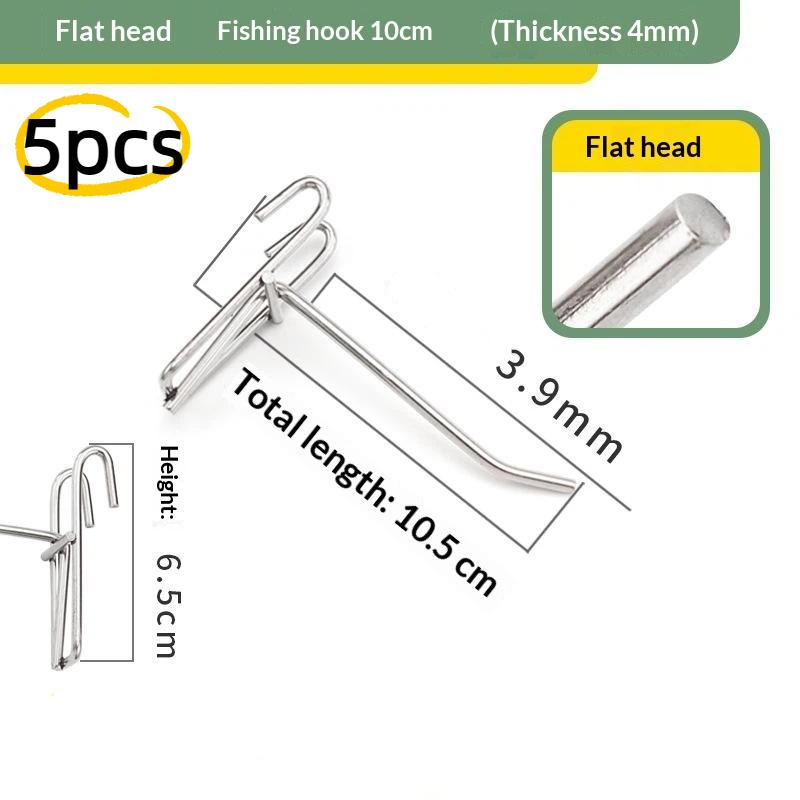 5pcs Stainless Steel Grid Wall Hooks Heavy Duty Rust Proof for Garage Kitchen Small Business Display
