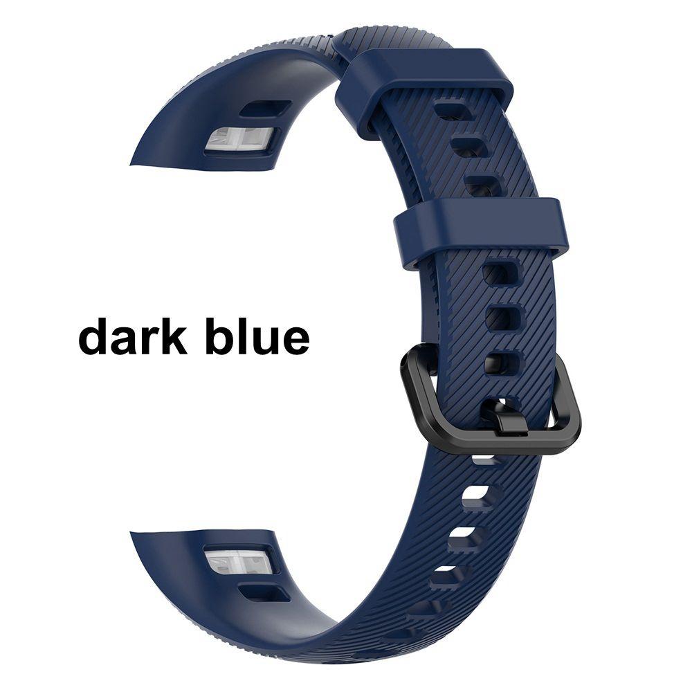 

Sport Replacement Bracelet for Honor Band 5 4 Silicone Watch Band Wrist Strap темно-синього кольору