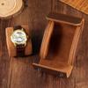 Oval Faux Leather Watch Case with Detachable Velvet Pad- Personalized Men's Watch Travel Storage Box, Perfect Gift