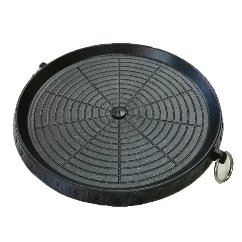 3 Shape 32cm Korean Maifan Stone Grill Pan Non-stick Portable Household Outdoor BBQ Plate Smokeless Aluminum Tray Hot New