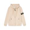 STONE Classic Solid Color Hooded Long-Sleeve Unisex Jacket with Badge – Trendy Island Style for Couples
