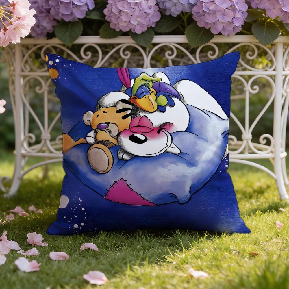 Cartoon D-Diddl Cushion Cover Home & Car Dual-Scene Pillow Cover: Reversible For Premium Comfort
