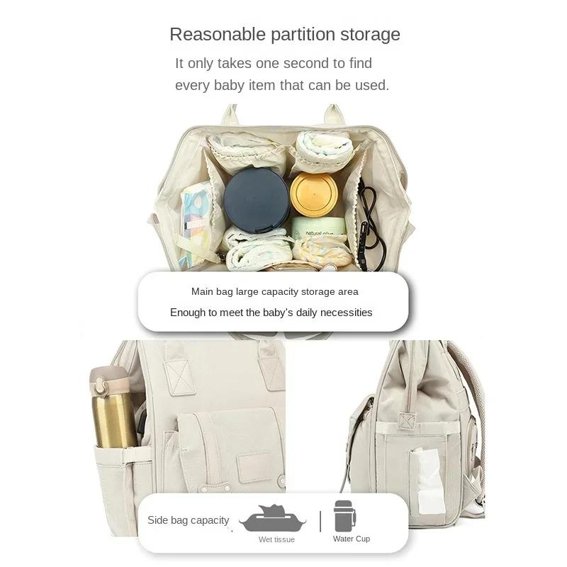 Bolsa de fraldas para bebê, mochila para mamãe, bolsa de armazenamento à prova d'água, bolsa de viagem para áreas externas, bolsa de maternidade para coisas de bebê