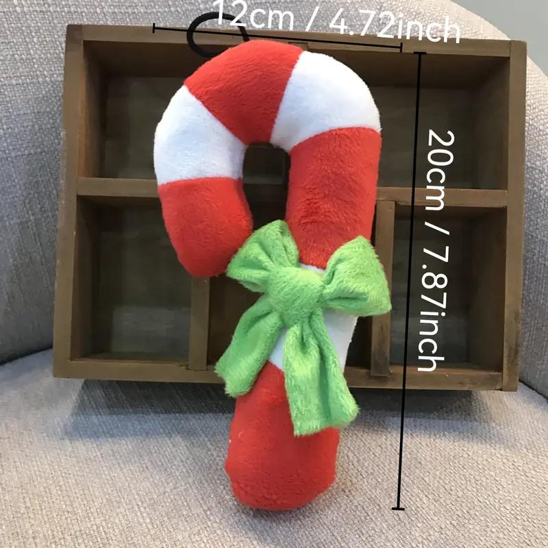 

Прочная рождественская трость, игрушка для жевания для собак – пищащая, для прорезывания зубов и устойчивая к укусам для щенков и маленьких собак 1pcs красный