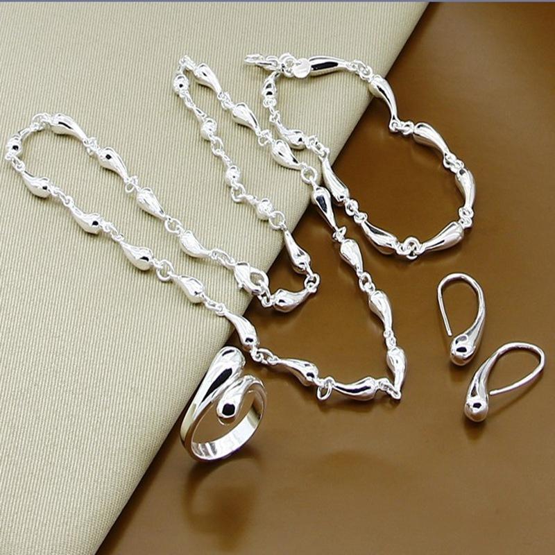 Šperky Kapka vody Náhrdelník Náramek Náušnice Prsten 4dílná sada Vynikající šperky Dámské doplňky