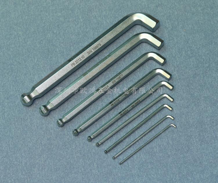 Swiss PB 2212 Hex Key Set, Short Ball Head, 100° Elbow, 1.5-8MM PB 2212.3, 3mm
