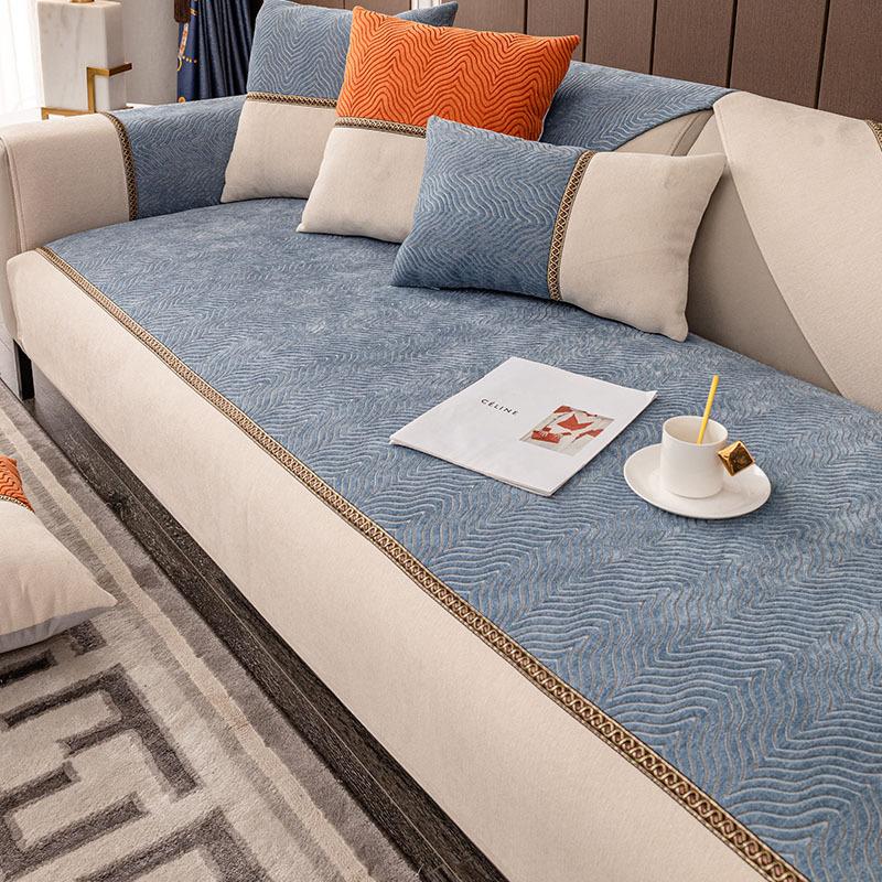 Light Luxury Chenille Jacquard Sofa Cushion All-Inclusive Universal Cover New Non-Slip Seat Cushion Anti-Cat Scratch Cover