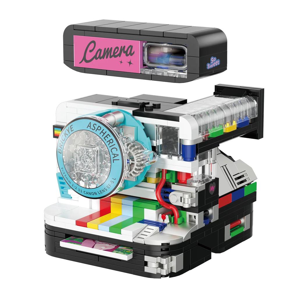 Sammelbares LED Kamera Bauset - Realistisches DSLR Modell, MINT Spielzeug & Bürodeko für Fotografie-Liebhaber