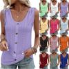 Tank Top For Women Summer Outfits V Neck T Shirts Trendy Eyelet Sleeveless Basic Beach Vacation Clothes