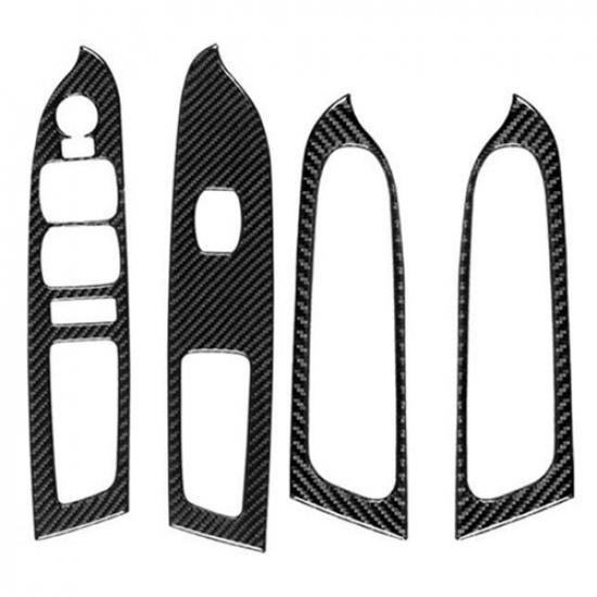 Carbon Fiber Interior Window Control Cover Trim Fit For Chevrolet Colorado 15-22