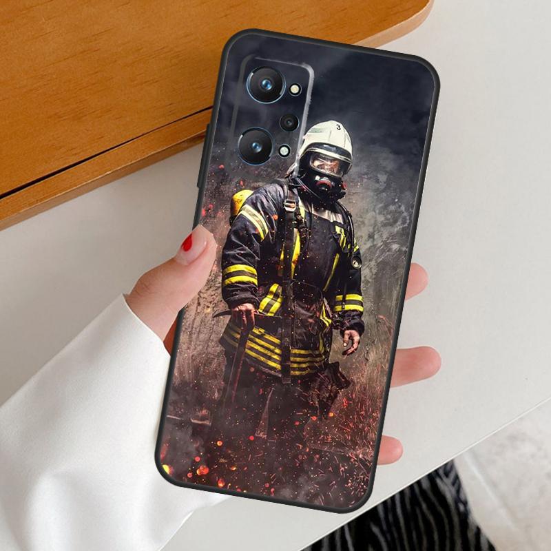 Cool Firefighter Heroes Fireman For Realme 15 Pro GT7 GT6 10 11 12 13 14 Pro Plus C67 C63 C61 C55 C51 C53 C35 C75 C65 Case