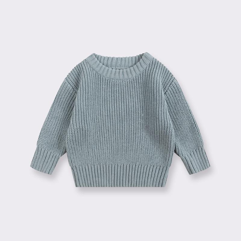 Infant Crew Neck Knit Sweater for Boys & Girls - Toddler Wool Pullover for All Seasons