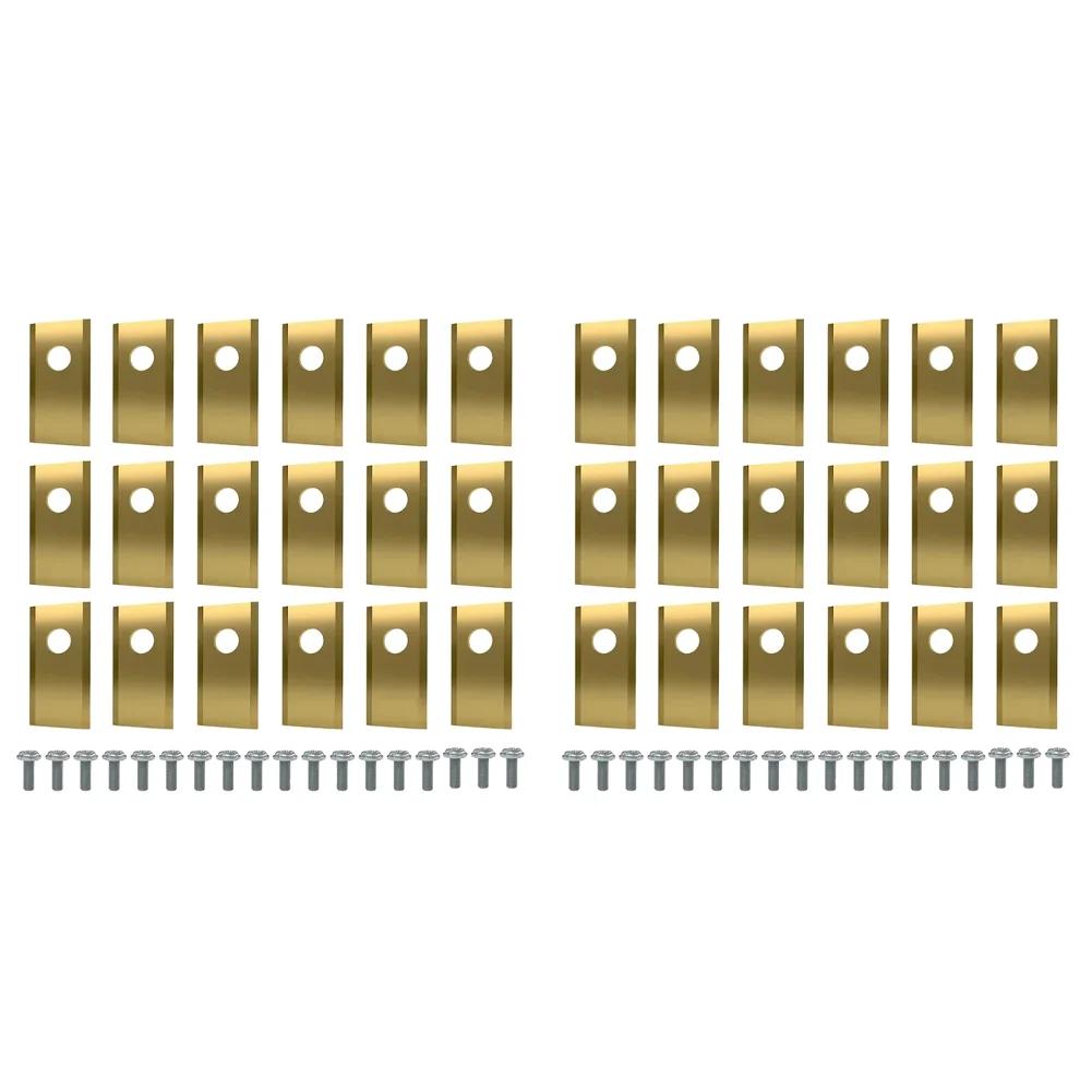 90-18x Lawn Mower Cutting Blade Set Stainless Steel Mower Cutter Blade Single Hole Lawn Mower Blade for Worx Landroid Lawn Mower