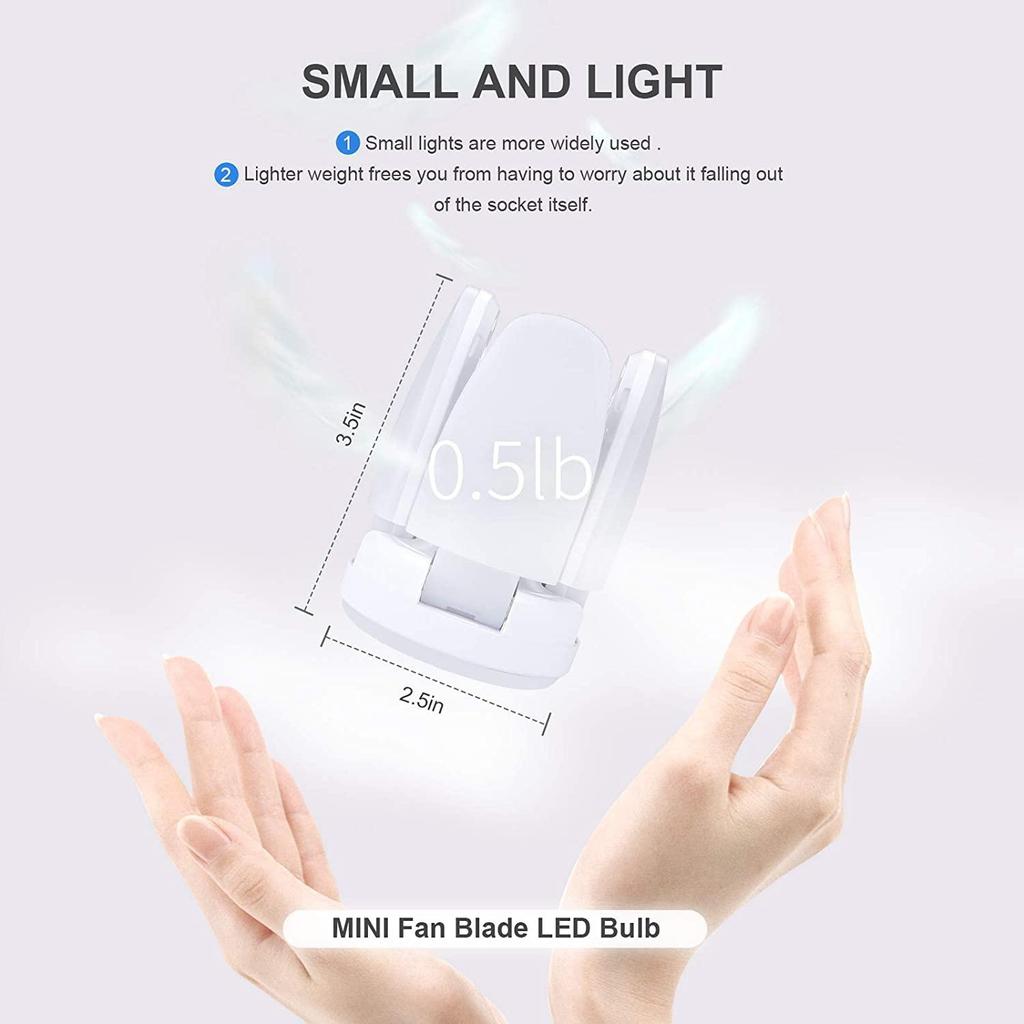 LED Foldable Bulb with Fan Shape Blade Panels