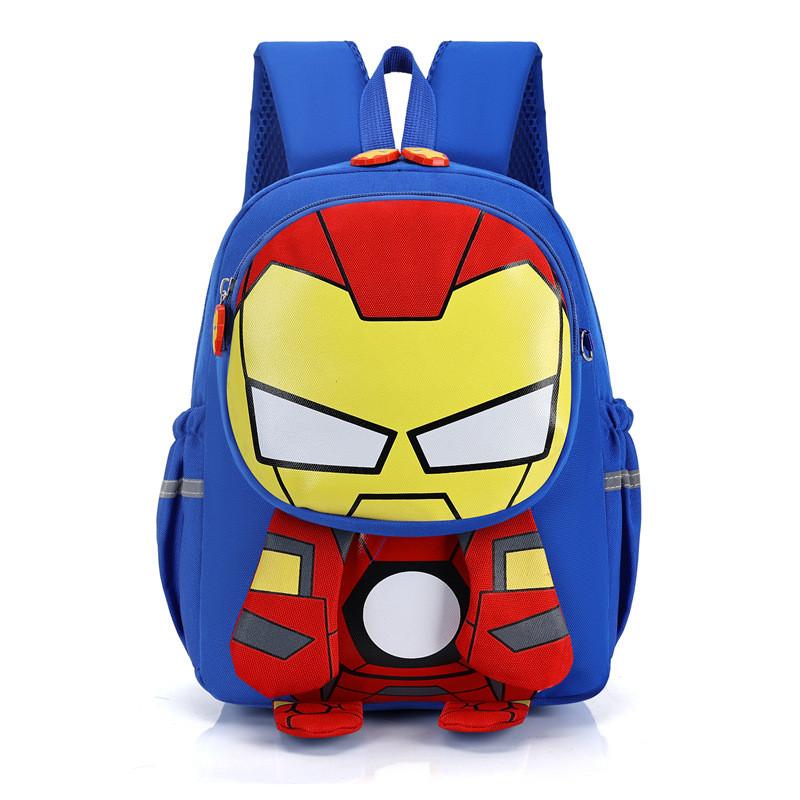 Spider Man Kids Backpack Cartoon Nylon Lightweight School Bag With Cushion Straps For Boys And Girls