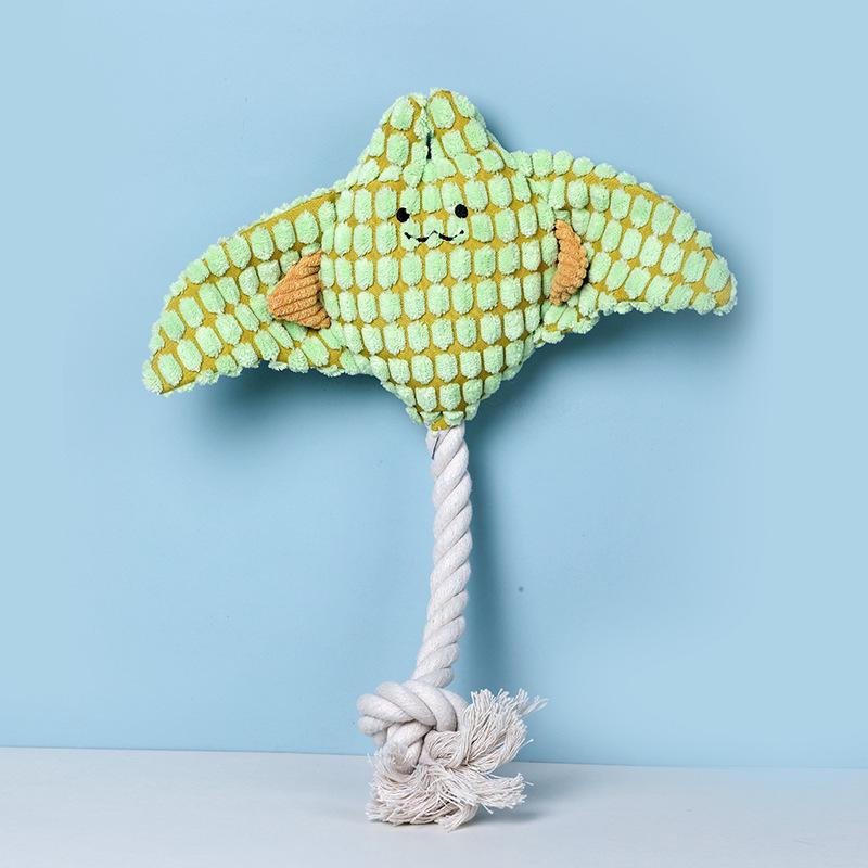Ocean Pet Teething Toy: Bite-Resistant, Sounding Dog Doll for Small Dogs, Boredom Relief