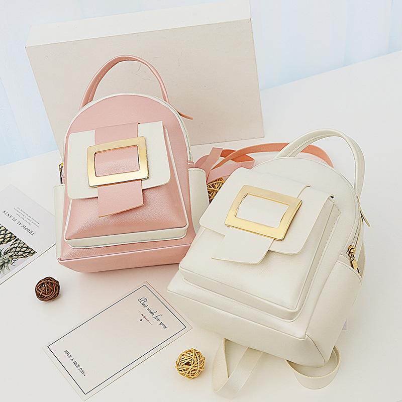 Bag Women's Summer and Autumn New Women's Backpack Fashion Color Matching Small Fresh Backpack Mobile Phone Change Bag