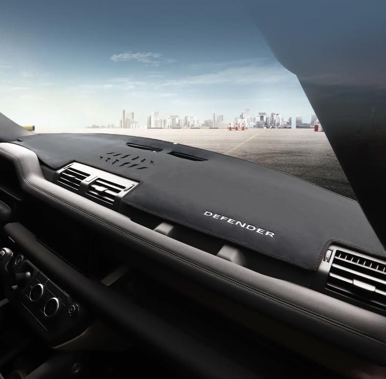 MUMAREN Dashboard Mat for Land Rover Defender Interior Protective Mat with Flannel Sun Heat and Design for Protecting Your Custom Parts and
