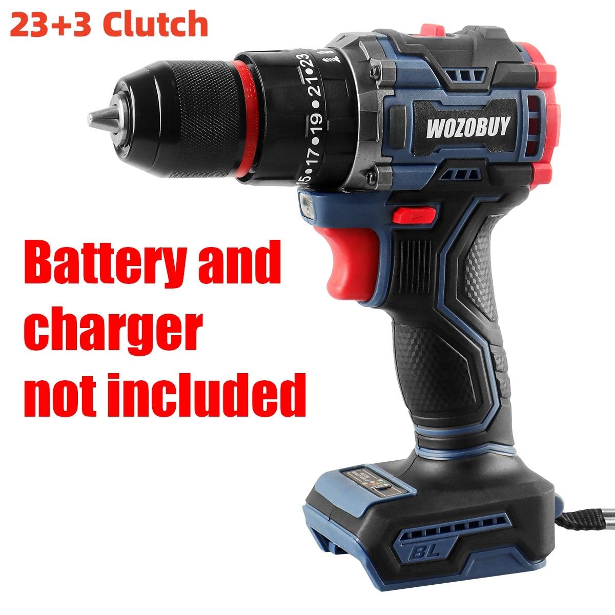 

Беспроводная дрель 21 В, быстрозажимной патрон 10 мм 3/8 дюйма, литий-ионный аккумулятор 1,3 А·ч, сцепление 25+3, 2 регулируемые скорости для сборки, ремонта и самостоятельного изготовления