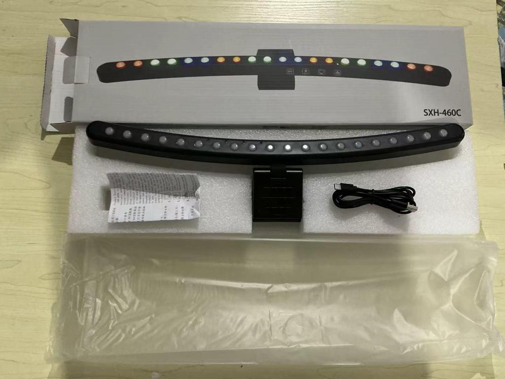 RGB Sound-Controlled LED Rhythm Light: Curved and Straight Screen Ambiance Lamp for Computer Monitors