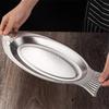 Dish Shaped Steamed Fish Plate Creative Egg Plate Barbecue Plate Tray Plates Korean Style Stainless Steel Plates Dishes Loza