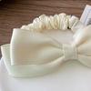 Hair Tie High Elastic Smooth Satin Hair Rope with Hand-Sewn Bow Decor French Retro Style Ponytail Holder Hair Accessories