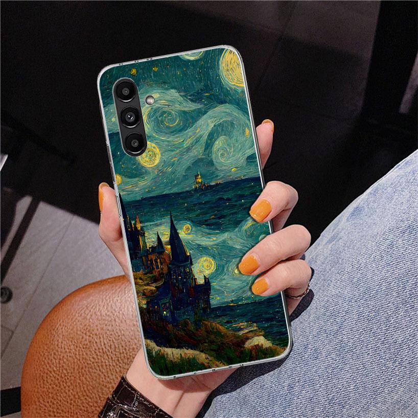 Starry Night Van Gogh Art Phnoe Case for Samsung Galaxy A17 A37 A57 A16 A26 A36 A56 A15 A14 A13 A55 A54 A53 A35 A34 A33 A25 A24