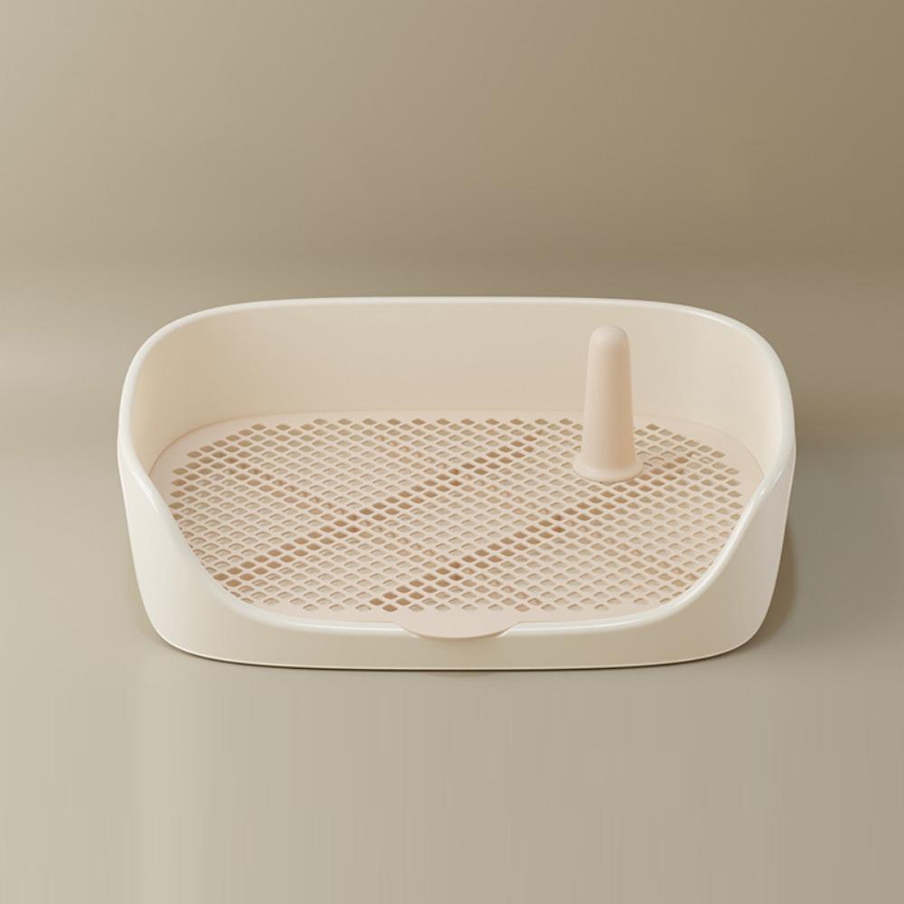 Plastic Dog Potty Tray Heightened Fence With Pillar Pet Training Toliet Prevents Splash Mesh Grid Panel Dog Pee Pad Holder Tray