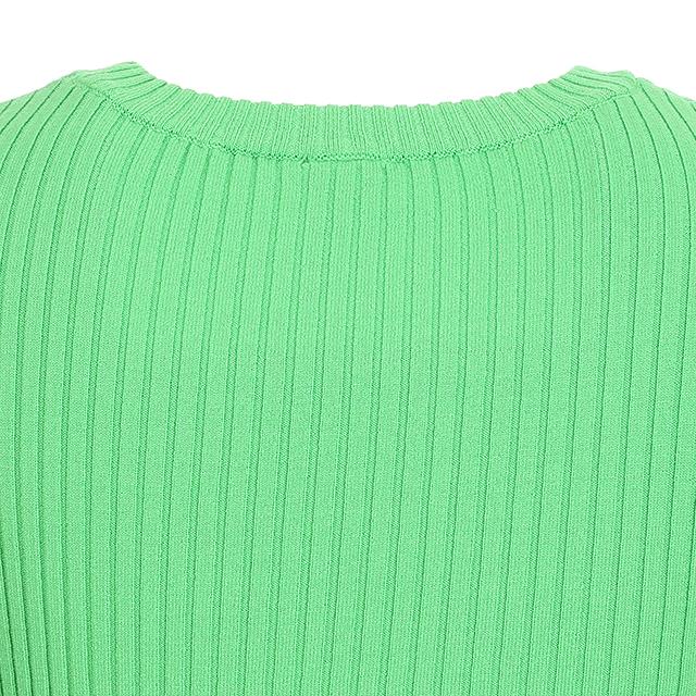 LALAFOX Knit V Cut Cpopped T-Shirt Bn4Kl001