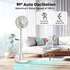 Folding wireless fan with silent timing left right rotation small night light home office outdoor camping 10 inch electric fan