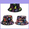 Sombrero de Pescador Cubo Estampado de Setas Coloridas Para Deportes al Aire Libre y Sombrilla Unisex