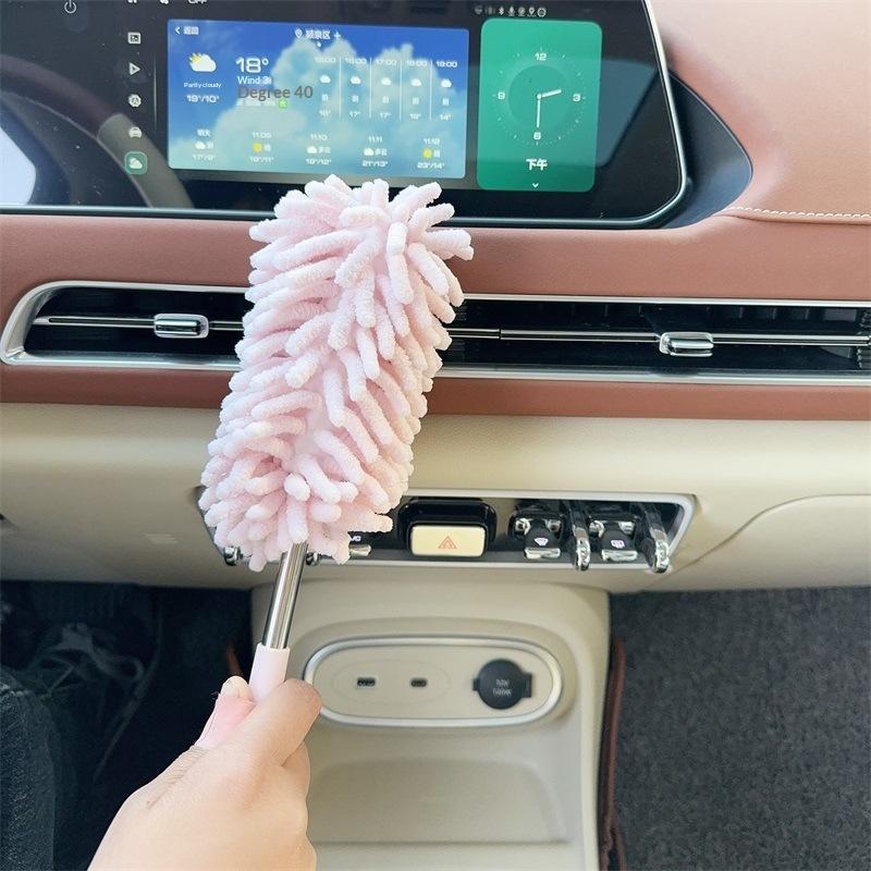 Extendable Duster Made of Soft Chenille for Gentle Cleaning Suitable for Electronics