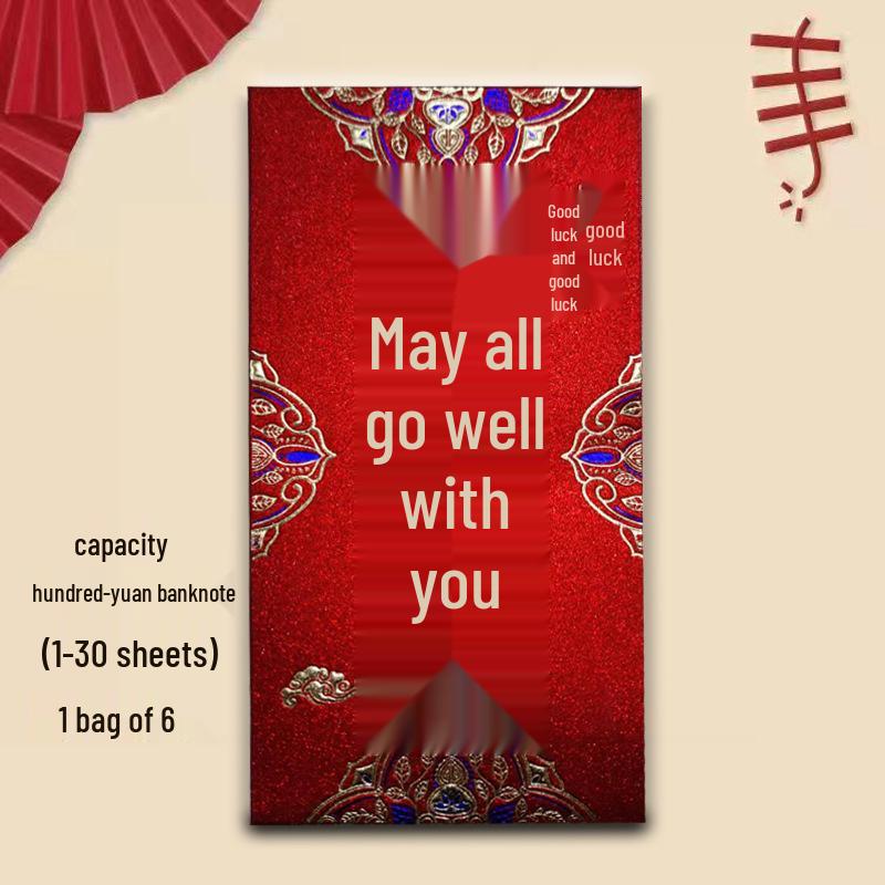 Lyckliga Rödkuvert för Nyår och Bröllop - Blandade Storlekar