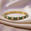 Small Petal Chinese Flower Bangle Enamel Floral Women's Hand Bracelet  Jewelry Gifts