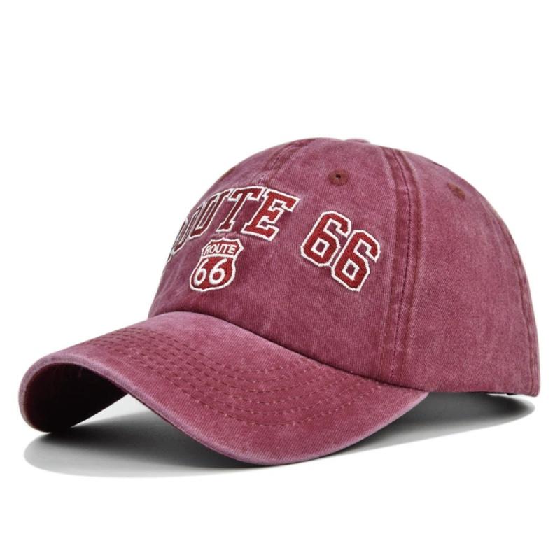 

Route 66 Letter Embroidered Baseball Cap Women Men Fashion Cotton Snapback Hat Hip Hop Trucker Dad Caps Outdoor Sun Hats Gorras 54-60CM
