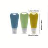 90ml Silicone Hanging Fan Shaped Dispensing Bottle Travel Cream Jar with Carabiner and Sticker Set Cosmetic Storage Container