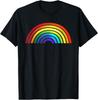 Rainbow - Rainbow Simple Style Basic Stripe Design T-Shirt