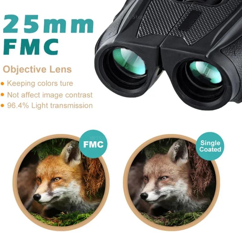 Professional HD Mini 12x25 Binoculars Camping Observation Telescope Optical Telescope Outdoor for Hunting Travel