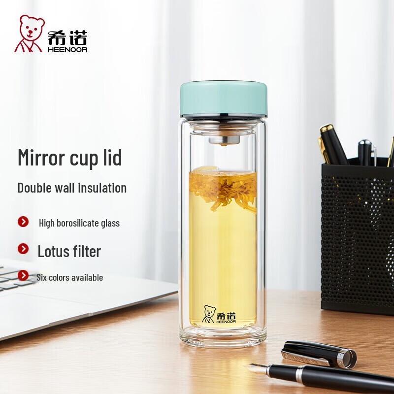 Xinuo Double-Layer Glass Tea Cup