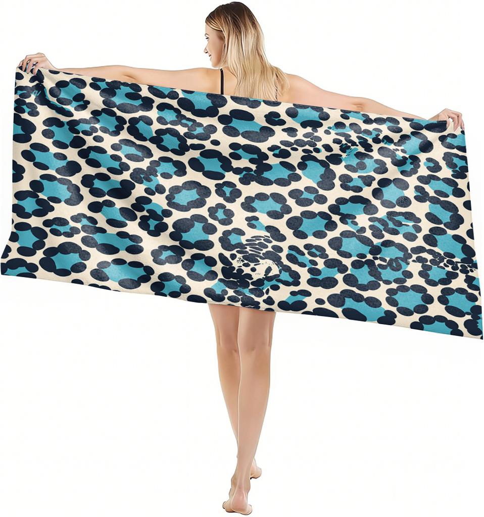 1PC Towel Tiger Leopard skin pattern for family friends Gifts Quick-Dry Beach Towel For Yoga Tourism Beach GYM Camping Swimming